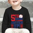 5th Grade Batter Up Back To School Fifth Grade Baseball Boys Graphic Toddler Long Sleeve Tee