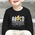 ABCD Second Grade Rocks First Day Of School Back To School Graphic Toddler Long Sleeve Tee