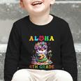 Aloha Fourth Grade Penguin Hawaii Back To School Kids Girl Graphic Toddler Long Sleeve Tee Aloha Fourth Grade Penguin Hawaii Back To School Kids Girl Graphic Toddler Long Sleeve Tee