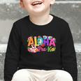 Aloha Pre-K Tropical Floral Beach Silly Goose Back To School Graphic Toddler Long Sleeve Tee Aloha Pre-K Tropical Floral Beach Silly Goose Back To School Graphic Toddler Long Sleeve Tee