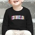 Back To School Counselor Preppy Checkered Counselor Life Graphic Toddler Long Sleeve Tee Back To School Counselor Preppy Checkered Counselor Life Graphic Toddler Long Sleeve Tee
