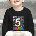 Back To School Fifth 5th Grade Classroom Typography Graphic Toddler Long Sleeve Tee