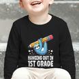 Back To School First Grade Sloth Hanging Out In 1st Grade Graphic Toddler Long Sleeve Tee Back To School First Grade Sloth Hanging Out In 1st Grade Graphic Toddler Long Sleeve Tee