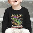 Back To School Kindergarten Dinosaur First Day Of School Boy Graphic Toddler Long Sleeve Tee Back To School Kindergarten Dinosaur First Day Of School Boy Graphic Toddler Long Sleeve Tee