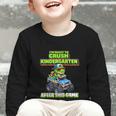 Back To School Kindergarten Retro Monster Truck Dinosaur Boy Graphic Toddler Long Sleeve Tee