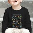 Back To School Types Of Dinosaurs Alphabet Identification Graphic Toddler Long Sleeve Tee