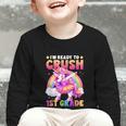 Back To School Unicorn Girls I'm Ready To Crush 1st Grade Graphic Toddler Long Sleeve Tee Back To School Unicorn Girls I'm Ready To Crush 1st Grade Graphic Toddler Long Sleeve Tee