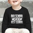 Back To School Vibes Old School Is The Best School Graphic Toddler Long Sleeve Tee Back To School Vibes Old School Is The Best School Graphic Toddler Long Sleeve Tee