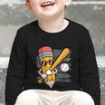 Baseball Player Pencil Back To School Cute Sport Students Graphic Toddler Long Sleeve Tee Baseball Player Pencil Back To School Cute Sport Students Graphic Toddler Long Sleeve Tee