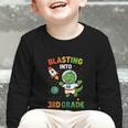 Blasting Into 3rd Grade Dinosaur Astronaut Back To School Graphic Toddler Long Sleeve Tee Blasting Into 3rd Grade Dinosaur Astronaut Back To School Graphic Toddler Long Sleeve Tee