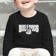 Bulldogs High School Spirit Fan Team Bulldog Back To School Graphic Toddler Long Sleeve Tee Bulldogs High School Spirit Fan Team Bulldog Back To School Graphic Toddler Long Sleeve Tee