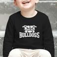 Bulldogs Mascot Back To School Team Spirit Graphic Toddler Long Sleeve Tee Bulldogs Mascot Back To School Team Spirit Graphic Toddler Long Sleeve Tee