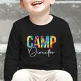 Camp Director Women Tie Dye Back To School Appreciation Day Graphic Toddler Long Sleeve Tee