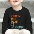 Chaos But Make It Academic Retro Back To School Graphic Toddler Long Sleeve Tee Chaos But Make It Academic Retro Back To School Graphic Toddler Long Sleeve Tee