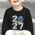 Class Of 2027 Cheer Blue Senior 2027 Back To School Graphic Toddler Long Sleeve Tee Class Of 2027 Cheer Blue Senior 2027 Back To School Graphic Toddler Long Sleeve Tee
