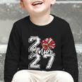Class Of 2027 Cheer Red Senior 2027 Back To School Graphic Toddler Long Sleeve Tee Class Of 2027 Cheer Red Senior 2027 Back To School Graphic Toddler Long Sleeve Tee