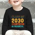 Class Of 2030 Countdown In Progress Fun Back To School Retro Graphic Toddler Long Sleeve Tee Class Of 2030 Countdown In Progress Fun Back To School Retro Graphic Toddler Long Sleeve Tee