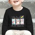 Coquette Back To School Silly Paras Build Character Graphic Toddler Long Sleeve Tee