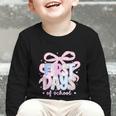 Coquette Bow Happy First Day Of School Back To School Retro Graphic Toddler Long Sleeve Tee Coquette Bow Happy First Day Of School Back To School Retro Graphic Toddler Long Sleeve Tee