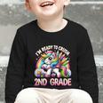 Crush 2nd Grade Girls Back To School Unicorn First Day Cute Graphic Toddler Long Sleeve Tee Crush 2nd Grade Girls Back To School Unicorn First Day Cute Graphic Toddler Long Sleeve Tee
