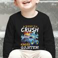 Crush Kindergarten Monster Truck Back To School Boys Graphic Toddler Long Sleeve Tee
