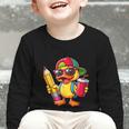 Cute Duck Lover Pencil Back To School Kids Boys Girls Graphic Toddler Long Sleeve Tee