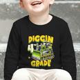 Diggin 4th Grade Bulldozer Back To School Graphic Toddler Long Sleeve Tee Diggin 4th Grade Bulldozer Back To School Graphic Toddler Long Sleeve Tee