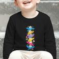 Eagle Colorful Rainbow Back To School Kids Boys Girls Graphic Toddler Long Sleeve Tee