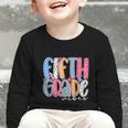 Fifth Grade Vibes 5th Grade Team Retro Back To School Graphic Toddler Long Sleeve Tee Fifth Grade Vibes 5th Grade Team Retro Back To School Graphic Toddler Long Sleeve Tee