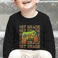 First Day Of 1st Grade Level Begins Back To School Girl Boy Graphic Toddler Long Sleeve Tee First Day Of 1st Grade Level Begins Back To School Girl Boy Graphic Toddler Long Sleeve Tee