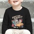 First Day Already Sloth Alarm Clock Back To School Graphic Toddler Long Sleeve Tee First Day Already Sloth Alarm Clock Back To School Graphic Toddler Long Sleeve Tee