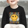 First Day Of Kindergarten Retro Back To School Girls Kids Graphic Toddler Long Sleeve Tee First Day Of Kindergarten Retro Back To School Girls Kids Graphic Toddler Long Sleeve Tee