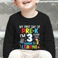 My First Day Of Pre-k Back To School Preschool Girls Boys Graphic Toddler Long Sleeve Tee My First Day Of Pre-k Back To School Preschool Girls Boys Graphic Toddler Long Sleeve Tee