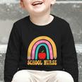 First Day Of School Nurse Back To School Rainbow Pencil Graphic Toddler Long Sleeve Tee First Day Of School Nurse Back To School Rainbow Pencil Graphic Toddler Long Sleeve Tee