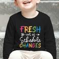 Fresh Out Of Schedule Changes Counselor Back To School Graphic Toddler Long Sleeve Tee Fresh Out Of Schedule Changes Counselor Back To School Graphic Toddler Long Sleeve Tee