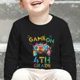 Game On 4th Grade Boys Kids Back To School Graphic Toddler Long Sleeve Tee