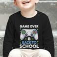 Game Over Back To School Kids First Day School Graphic Toddler Long Sleeve Tee Game Over Back To School Kids First Day School Graphic Toddler Long Sleeve Tee