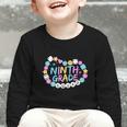 Girls 9th Grade Vibes Back To School Ninth Grade Graphic Toddler Long Sleeve Tee Girls 9th Grade Vibes Back To School Ninth Grade Graphic Toddler Long Sleeve Tee