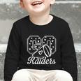 Go Cheer Raiders High School Spirit Fan Team Back To School Graphic Toddler Long Sleeve Tee