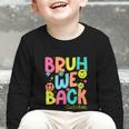 Groovy Custodian Bruh We Back To School Janitor Retro Graphic Toddler Long Sleeve Tee Groovy Custodian Bruh We Back To School Janitor Retro Graphic Toddler Long Sleeve Tee