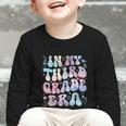 Groovy In My Third Grade Era Tie Dye Kids Boy Back To School Graphic Toddler Long Sleeve Tee