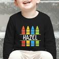 Hazel Crayon Back To School Kids Graphic Toddler Long Sleeve Tee Hazel Crayon Back To School Kids Graphic Toddler Long Sleeve Tee