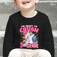 I'm Ready To Crush 3rd Grade Dabbing Unicorn Back To School Graphic Toddler Long Sleeve Tee I'm Ready To Crush 3rd Grade Dabbing Unicorn Back To School Graphic Toddler Long Sleeve Tee