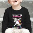 I'm Ready To Crush Kindergarten Unicorn Back To School Graphic Toddler Long Sleeve Tee I'm Ready To Crush Kindergarten Unicorn Back To School Graphic Toddler Long Sleeve Tee