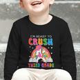 I'm Ready To Crush Third Grade Unicorn Back To School Girls Graphic Toddler Long Sleeve Tee