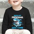 Kids Back To School Watch Out Preschool Here I Come Shark Boys Graphic Toddler Long Sleeve Tee Kids Back To School Watch Out Preschool Here I Come Shark Boys Graphic Toddler Long Sleeve Tee