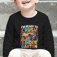 Kids I'm Ready To Crush Kindergarten Shirt Back To School Boy Graphic Toddler Long Sleeve Tee