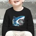 Kids Shark With School Books Back To School Shark Lovers Graphic Toddler Long Sleeve Tee Kids Shark With School Books Back To School Shark Lovers Graphic Toddler Long Sleeve Tee