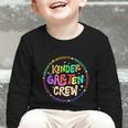 Kindergarten Crew Team Back To School 1st Day Of School Graphic Toddler Long Sleeve Tee Kindergarten Crew Team Back To School 1st Day Of School Graphic Toddler Long Sleeve Tee
