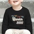My Last First Day Senior 2025 Back To School Vintage Cool Graphic Toddler Long Sleeve Tee My Last First Day Senior 2025 Back To School Vintage Cool Graphic Toddler Long Sleeve Tee